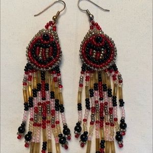 Handmade Guatemalan beaded earrings